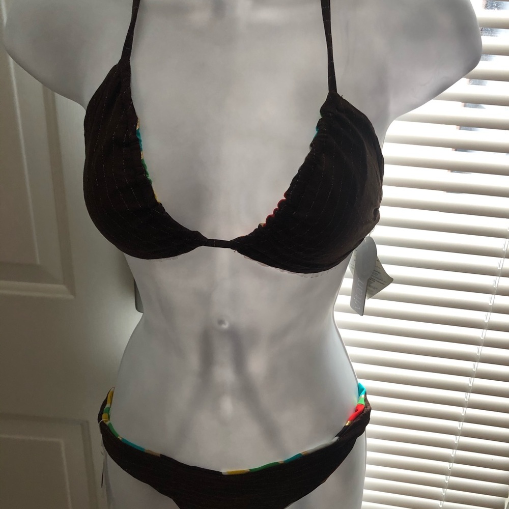 Striped Multicolor Bikini Set - Picture 6 of 16